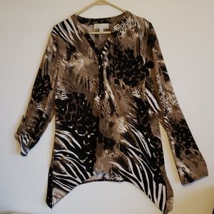 Carolyn Taylor Animal Print Blouse